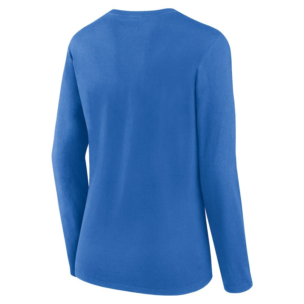 Los Angeles Chargers Women's Plus Size Foiled Play Long Sleeve T-Shirt - Powder Blue outlet