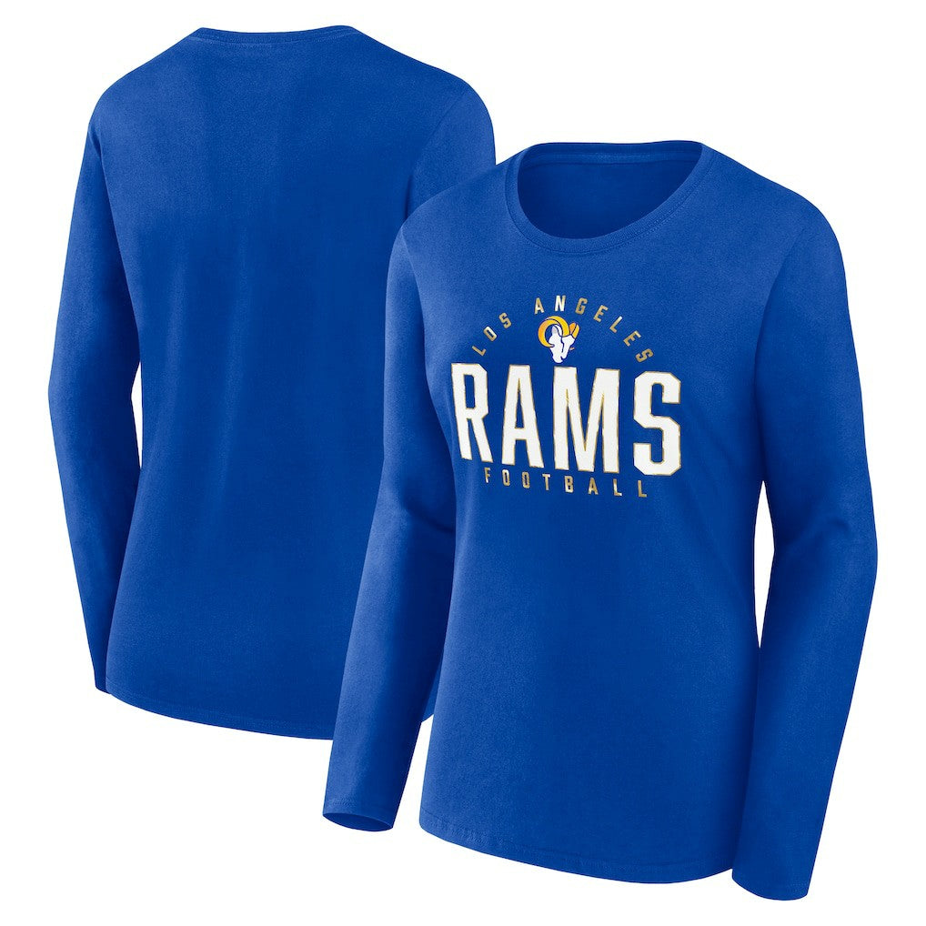 Los Angeles Rams Women's Plus Size Foiled Play Long Sleeve T-Shirt - Royal online