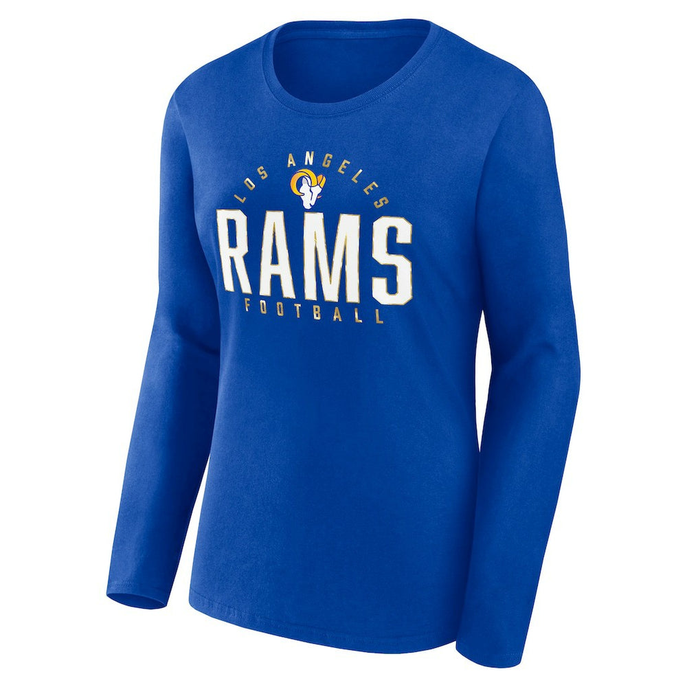 Los Angeles Rams Women's Plus Size Foiled Play Long Sleeve T-Shirt - Royal online
