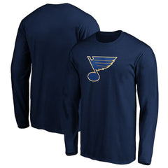 St. Louis Blues Primary Logo Long Sleeve T-Shirt - Navy T-shirts