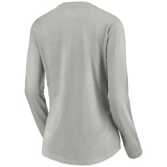 Vegas Golden Knights Women's Primary Logo V-Neck Long Sleeve T-Shirt - Gray T-shirts