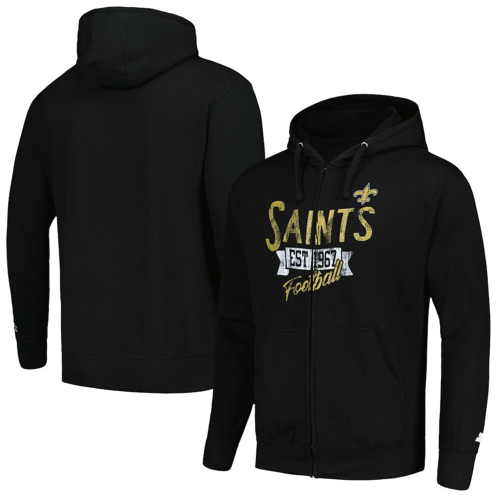 New Orleans Saints Starter Domestic Post Season Full-Zip Hoodie - Black sale