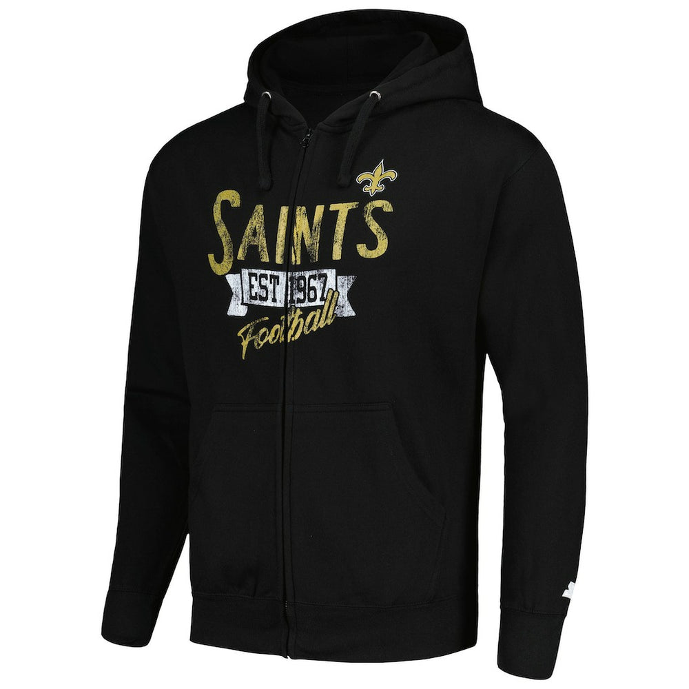 New Orleans Saints Starter Domestic Post Season Full-Zip Hoodie - Black sale