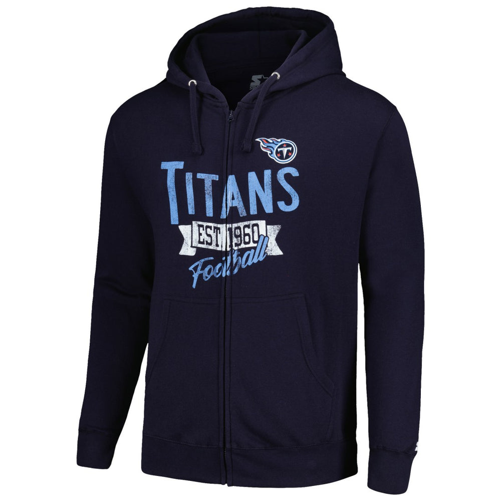 Tennessee Titans Starter Domestic Post Season Full-Zip Hoodie - Navy outlet