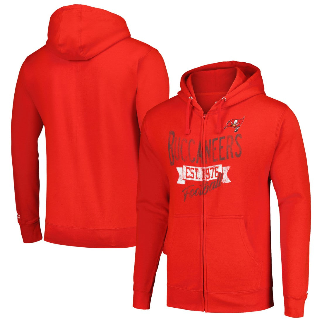 Tampa Bay Buccaneers Starter Domestic Post Season Full-Zip Hoodie - Red outlet