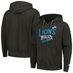 Detroit Lions Starter Domestic Post Season Full-Zip Hoodie - Charcoal outlet