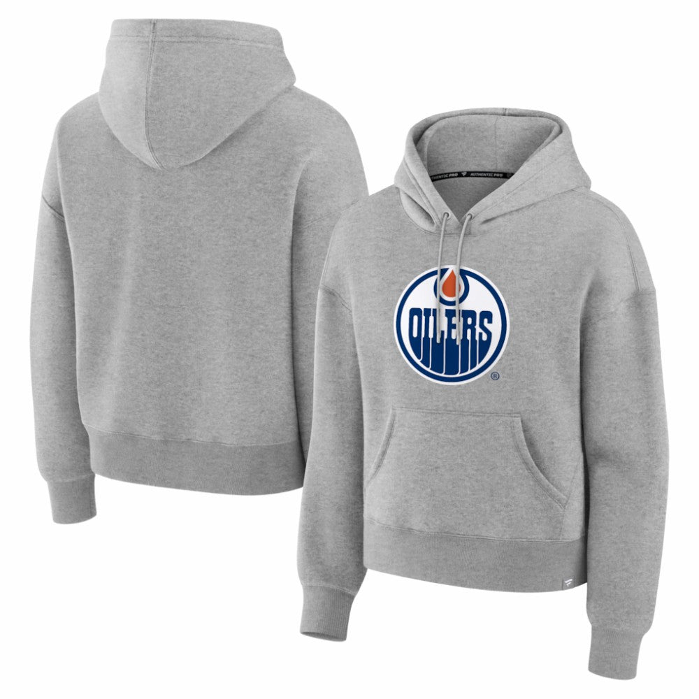Edmonton Oilers Fanatics Women's Essential Hoodie - Heather Gray Hoodies