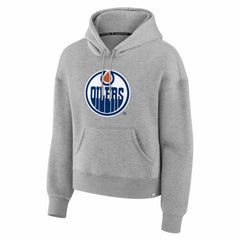 Edmonton Oilers Fanatics Women's Essential Hoodie - Heather Gray Hoodies