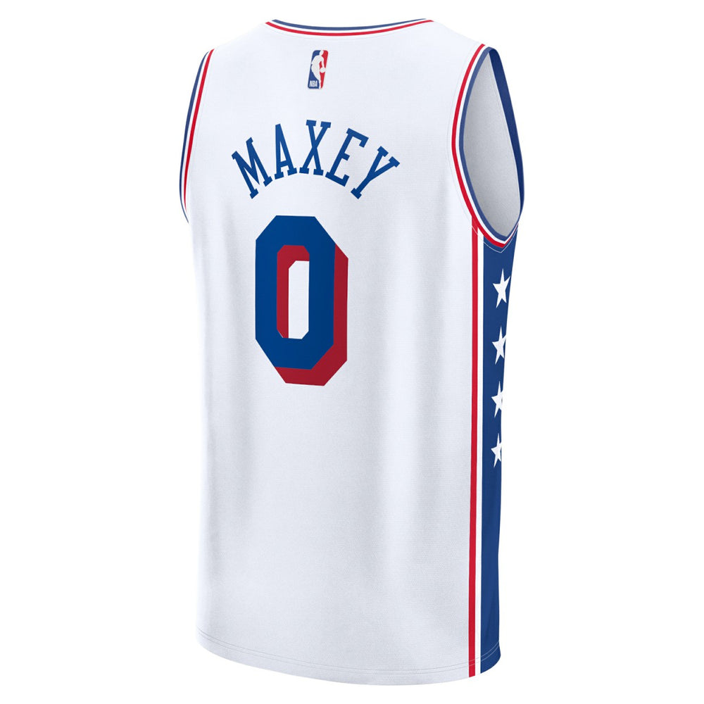 Tyrese Maxey Philadelphia 76ers Fast Break Replica Player Jersey - Association Edition - White on sale