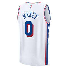 Tyrese Maxey Philadelphia 76ers Fast Break Replica Player Jersey - Association Edition - White on sale