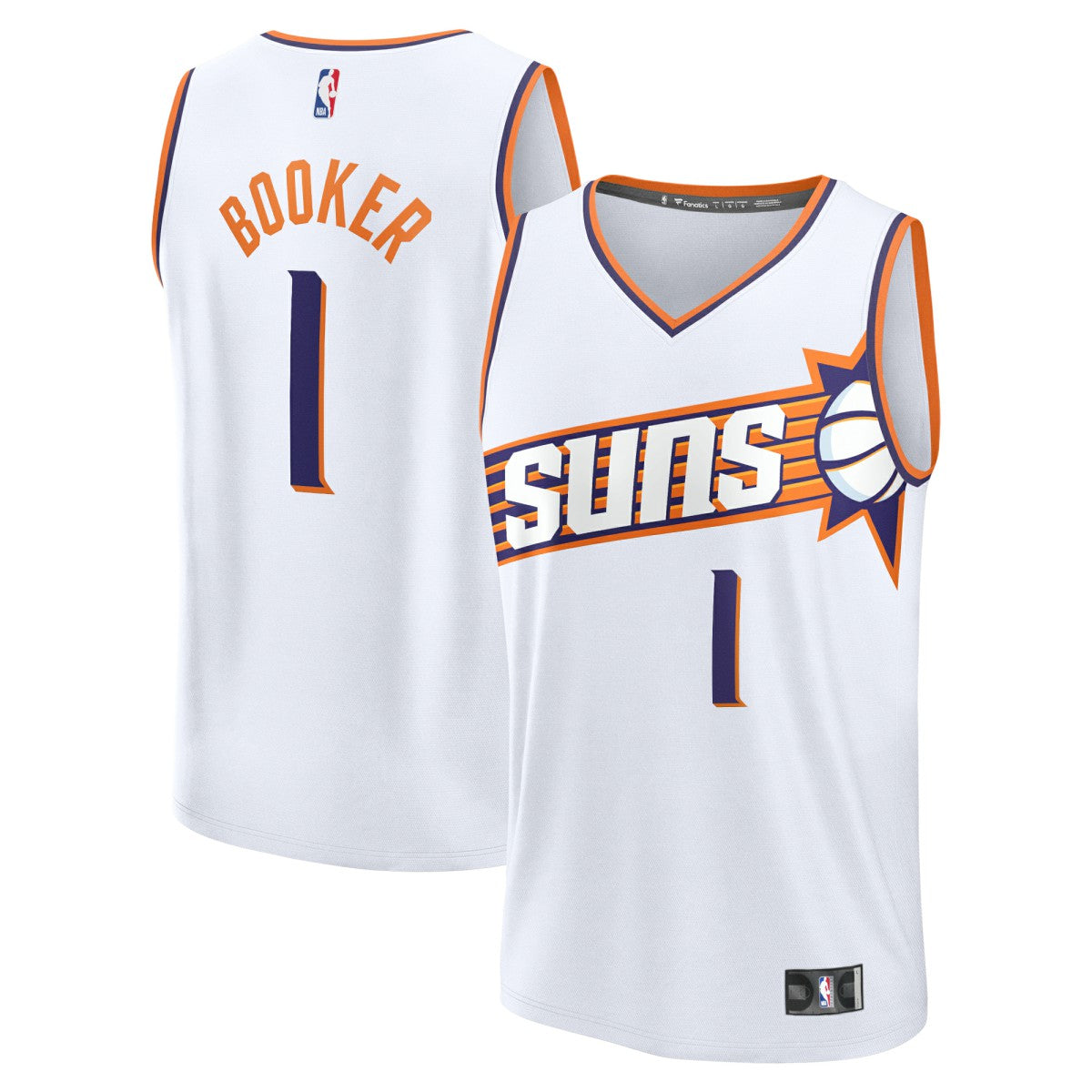 Devin Booker Phoenix Suns Fast Break Replica Player Jersey - Association Edition - White discount