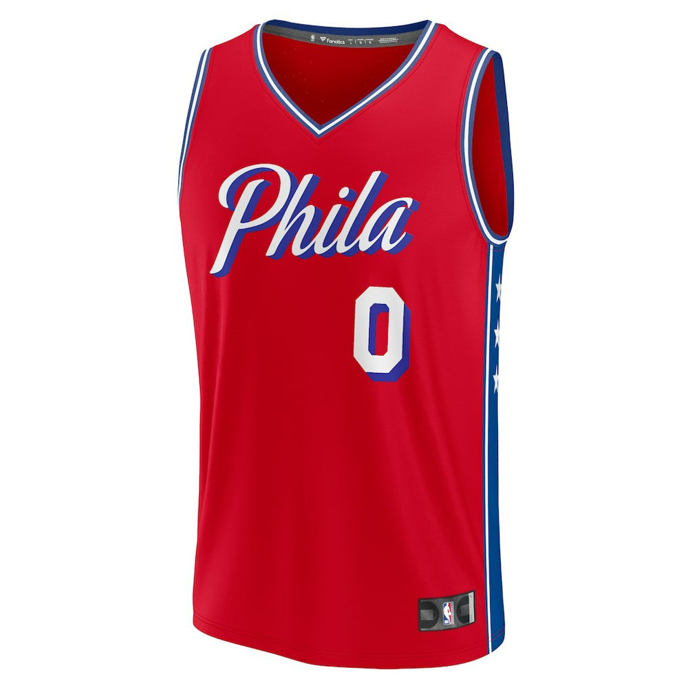 Tyrese Maxey Philadelphia 76ers Fast Break Replica Player Jersey sale - Statement Editi- Red online