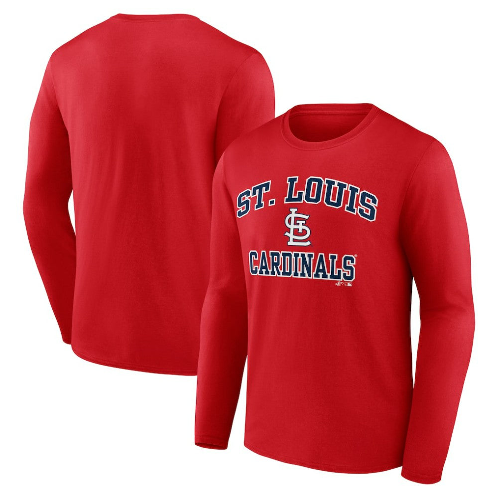 St. Louis Cardinals Logo Athletic Heart & Soul Long Sleeve T-Shirt Red