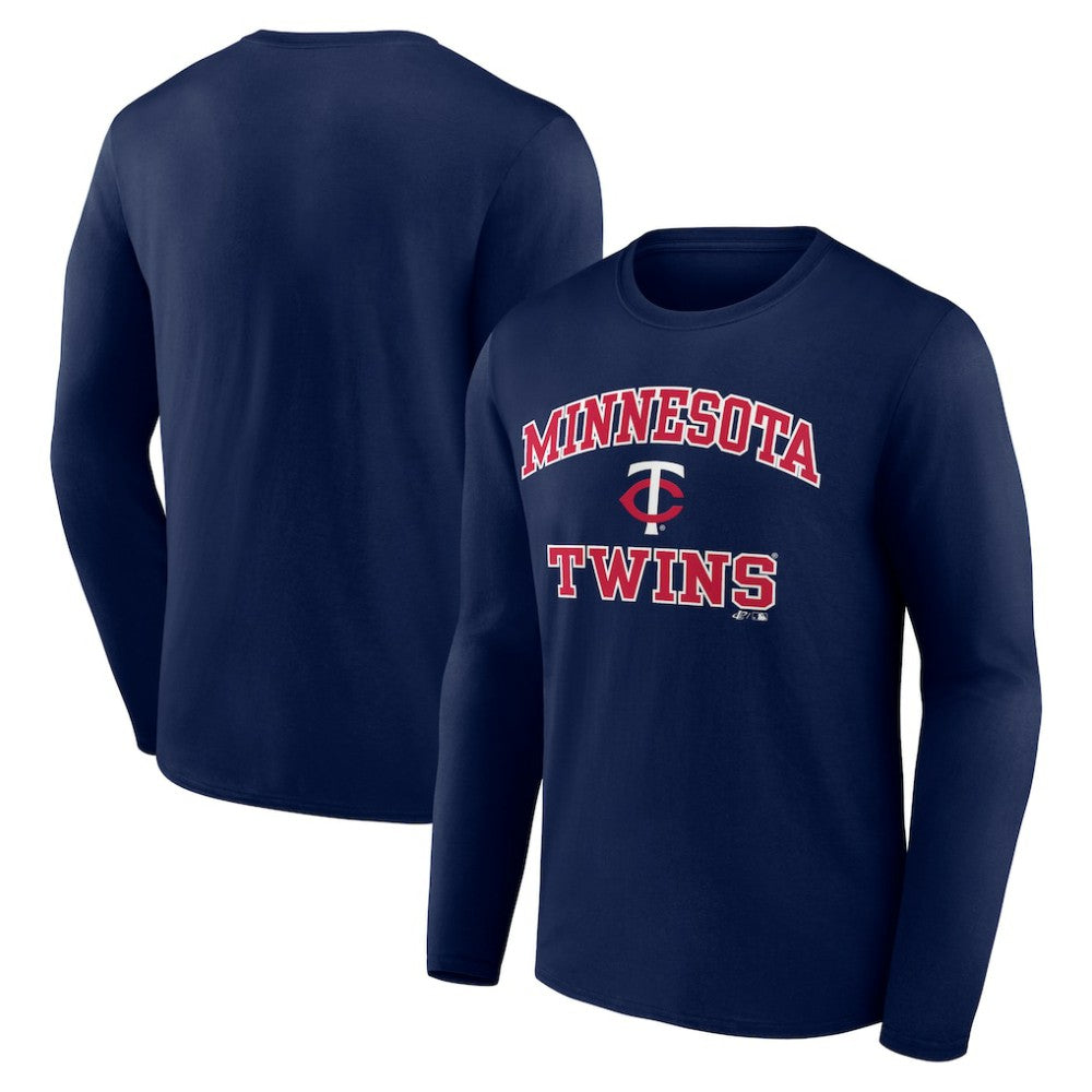 Minnesota Twins Logo Athletic Heart & Soul Long Sleeve T-Shirt Navy