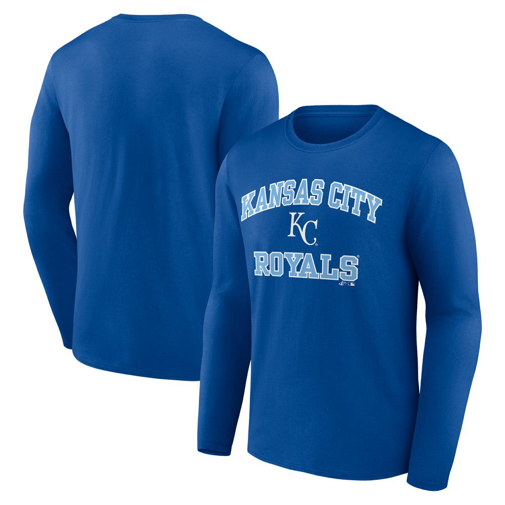 Kansas City Royals Logo Athletic Heart & Soul Long Sleeve T-Shirt Royal