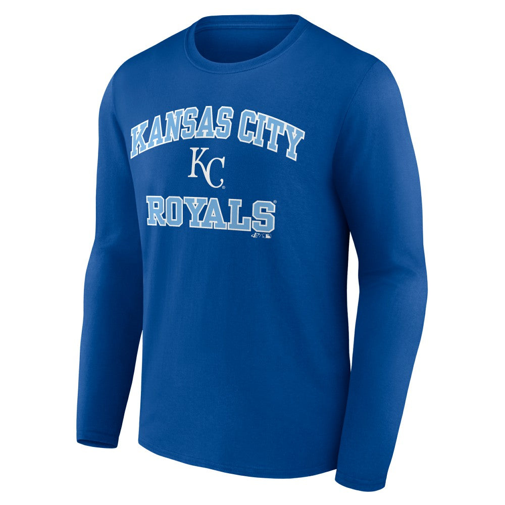 Kansas City Royals Logo Athletic Heart & Soul Long Sleeve T-Shirt Royal