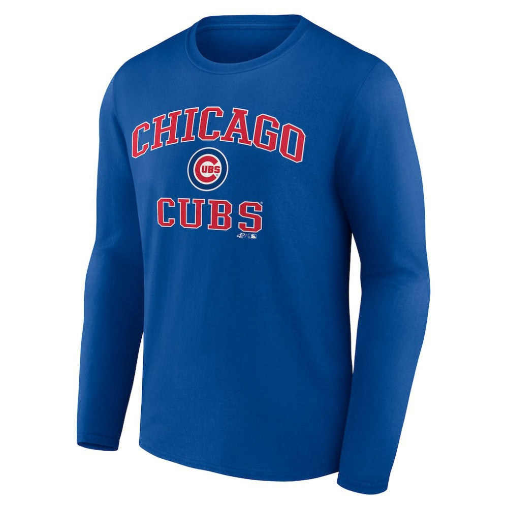 Chicago Cubs Logo Athletic Heart & Soul Long Sleeve T-Shirt Royal