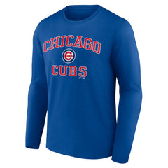 Chicago Cubs Logo Athletic Heart & Soul Long Sleeve T-Shirt Royal