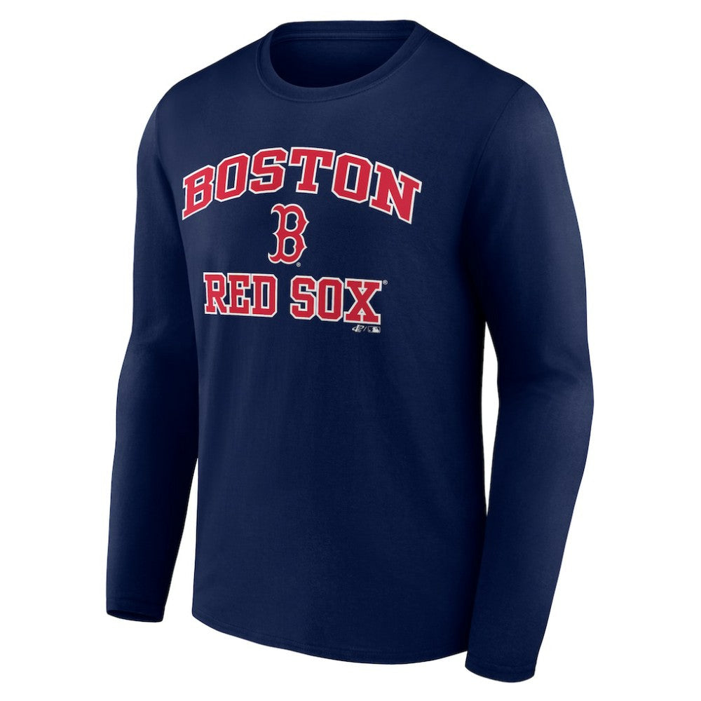 Boston Red Sox Logo Athletic Heart & Soul Long Sleeve T-Shirt Navy