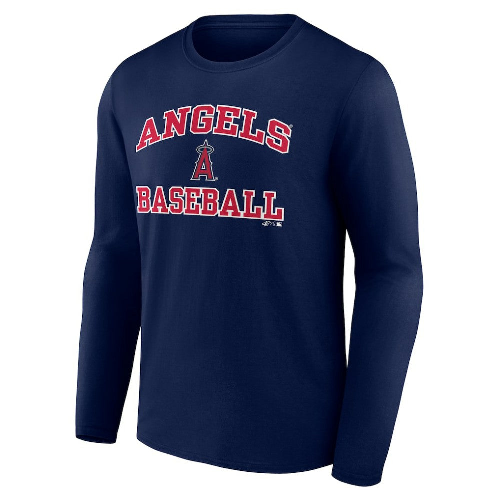 Los Angeles Angels Logo Athletic Heart & Soul Long Sleeve T-Shirt Navy