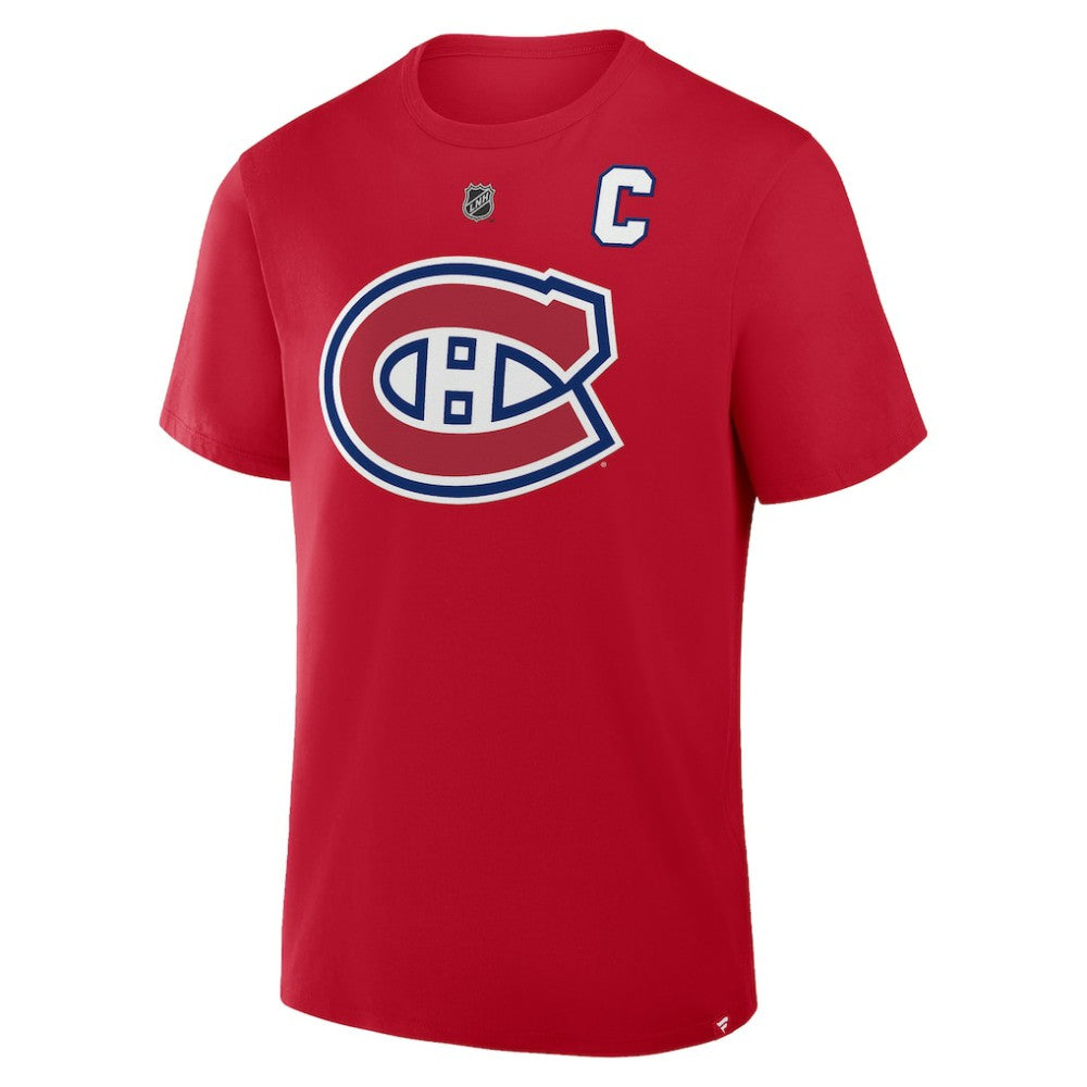 Nick Suzuki Montreal Canadiens Fanatics Authentic Stack Name & Number T-Shirt - Red T-shirts