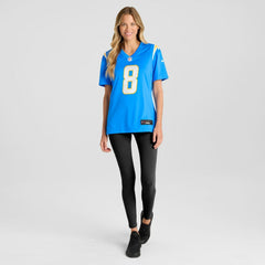 Max Duggan Los Angeles Chargers Women's Team Game Jersey - Powder Blue cheap