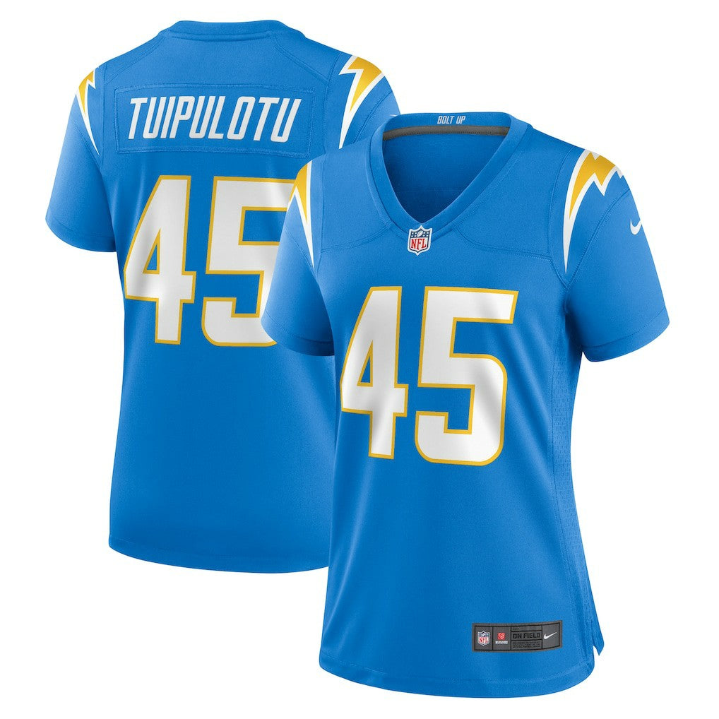 Tuli Tuipulotu Los Angeles Chargers Women's Team Game Jersey - Powder Blue for sale