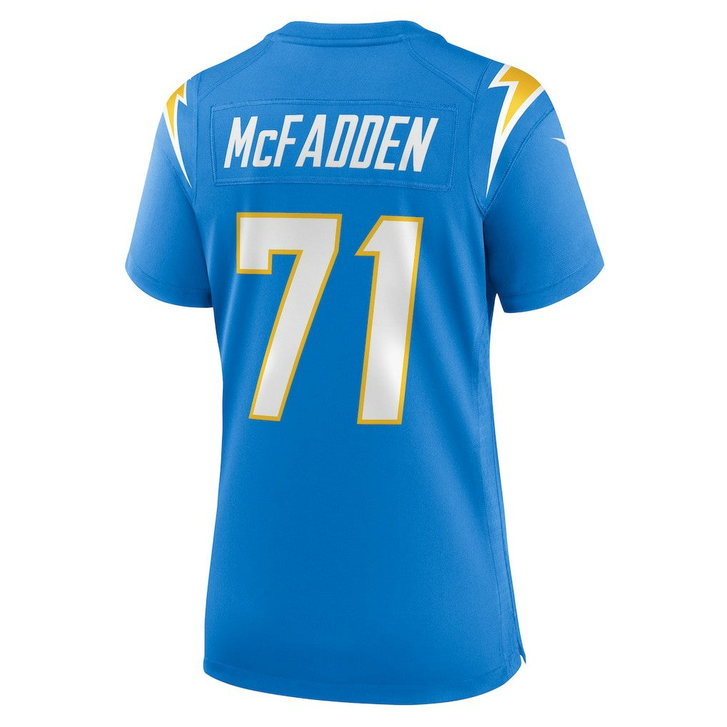 Jordan McFadden Los Angeles Chargers Women's Team Game Jersey - Powder Blue sale