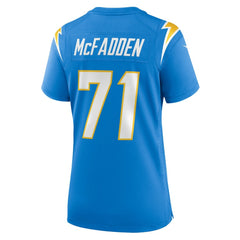 Jordan McFadden Los Angeles Chargers Women's Team Game Jersey - Powder Blue sale