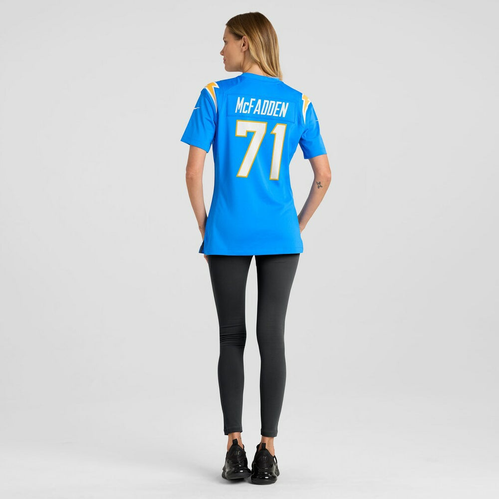 Jordan McFadden Los Angeles Chargers Women's Team Game Jersey - Powder Blue sale