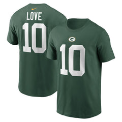 Jordan Love Green Bay Packers Player Name & Number T-Shirt - Green cheap