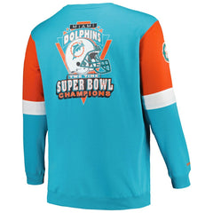 Miami Dolphins Big & Tall Fleece Pullover Sweatshirt - Aqua online