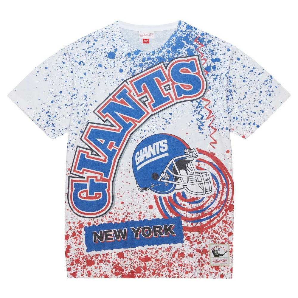 New York Giants Big & Tall Allover Print T-Shirt - White for sale