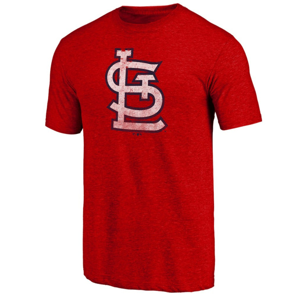 St. Louis Cardinals Greatest Dad Tri-Blend T-Shirt Heather Red