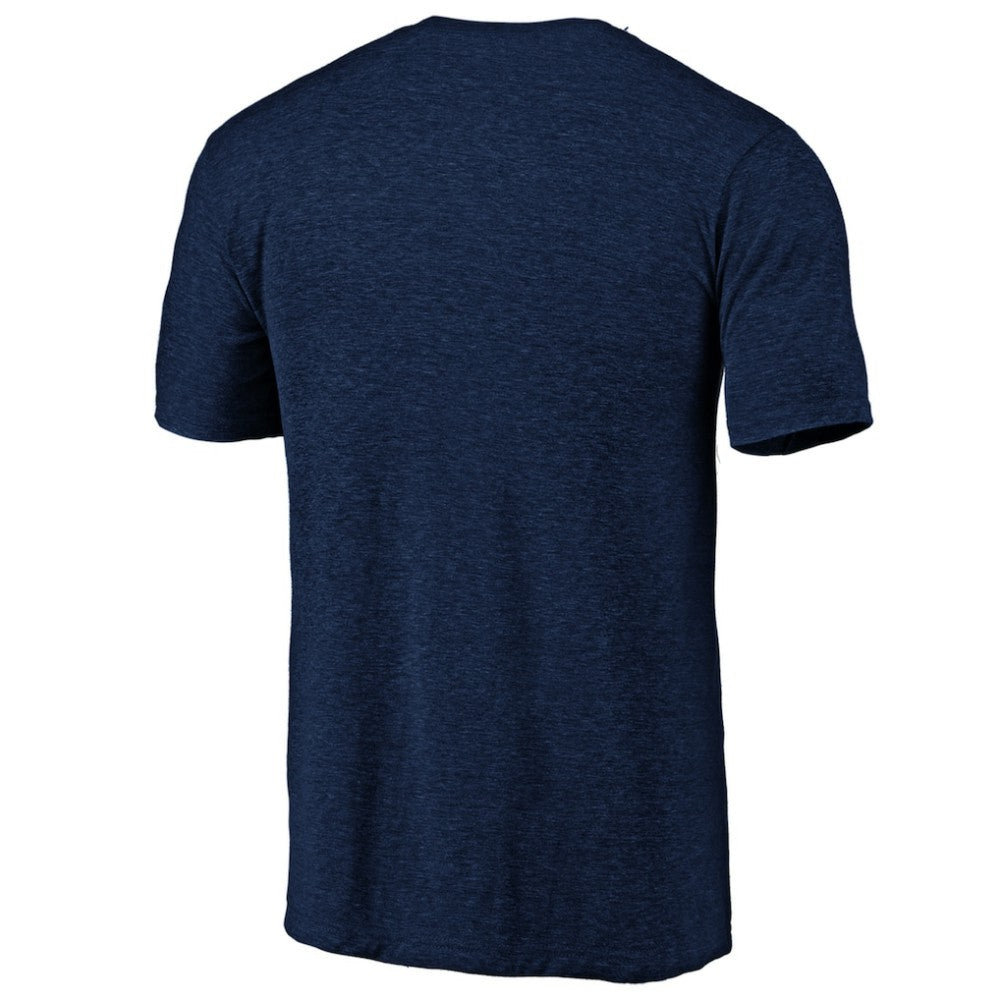 Los Angeles Angels Official Logo Tri-Blend T-Shirt Heather Navy