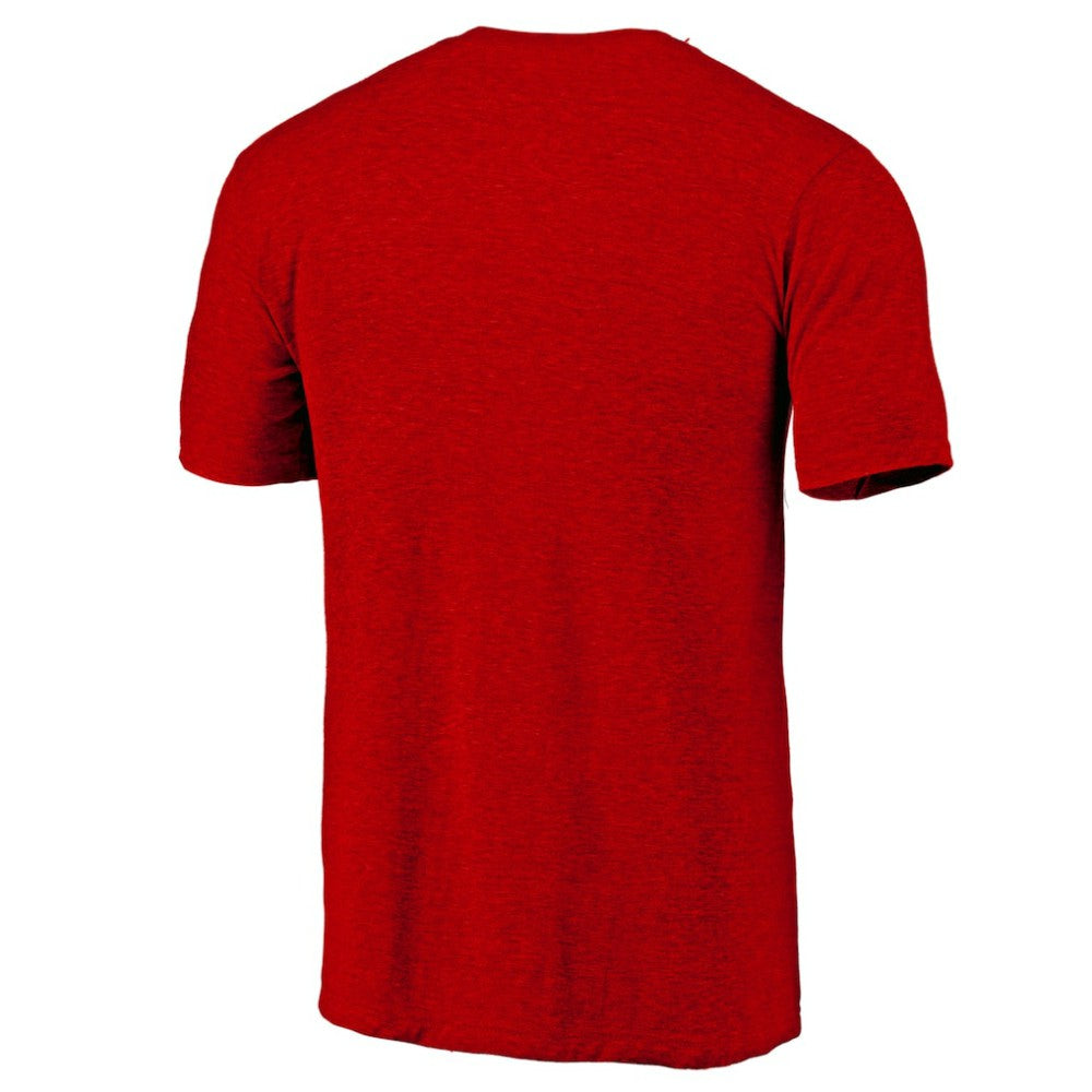 St. Louis Cardinals Official Logo Tri-Blend T-Shirt Heather Red