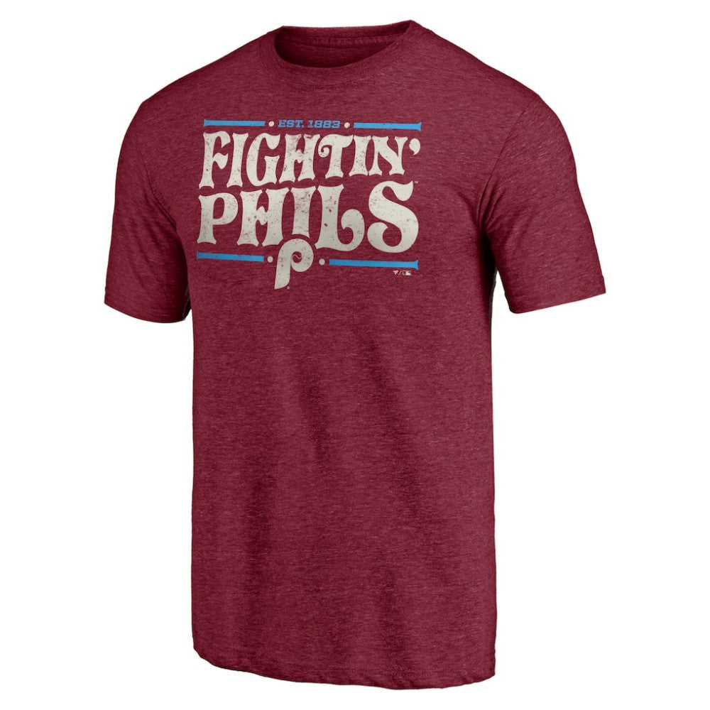 Philadelphia Phillies Hometown Collection Fightin' Phils Tri-Blend T-Shirt Burgundy