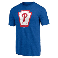 Philadelphia Phillies Hometown Collection Keystone Tri-Blend T-Shirt Heather Royal