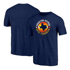 Houston Astros Hometown Collection Texas Seal Tri-Blend T-Shirt Heather Navy