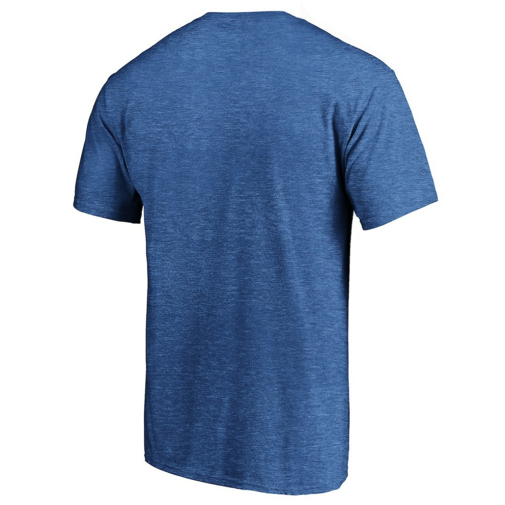 Chicago Cubs Cooperstown Collection Throwback Logo Tri-Blend T-Shirt Heather Royal