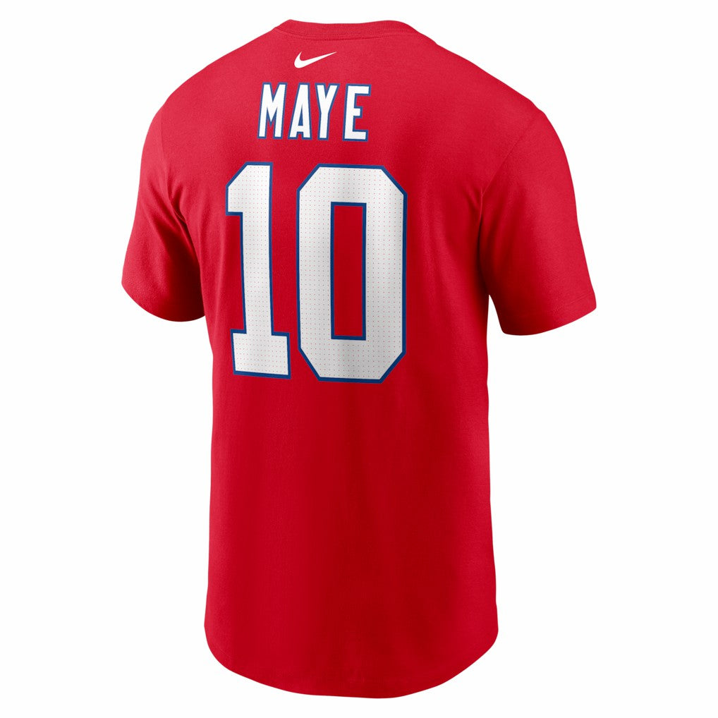 Drake Maye New England Patriots Name & Number T-Shirt - Red on sale