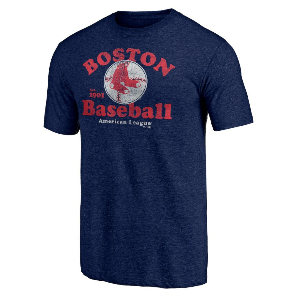 Boston Red Sox Cooperstown Collection Our Game Tri-Blend T-Shirt Heather Navy