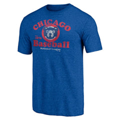 Chicago Cubs Cooperstown Collection Our Game Tri-Blend T-Shirt Heather Royal