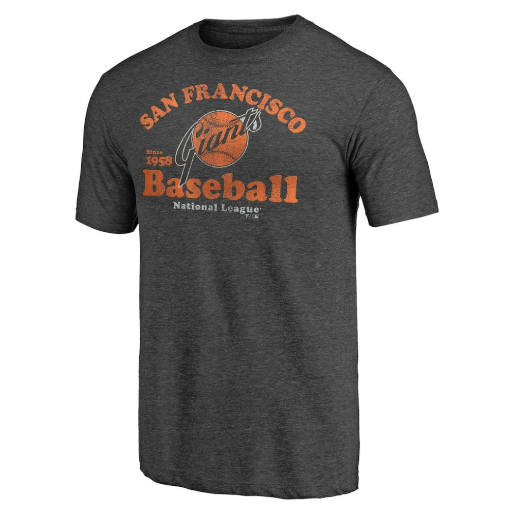 San Francisco Giants Cooperstown Collection Our Game Tri-Blend T-Shirt Heather Charcoal