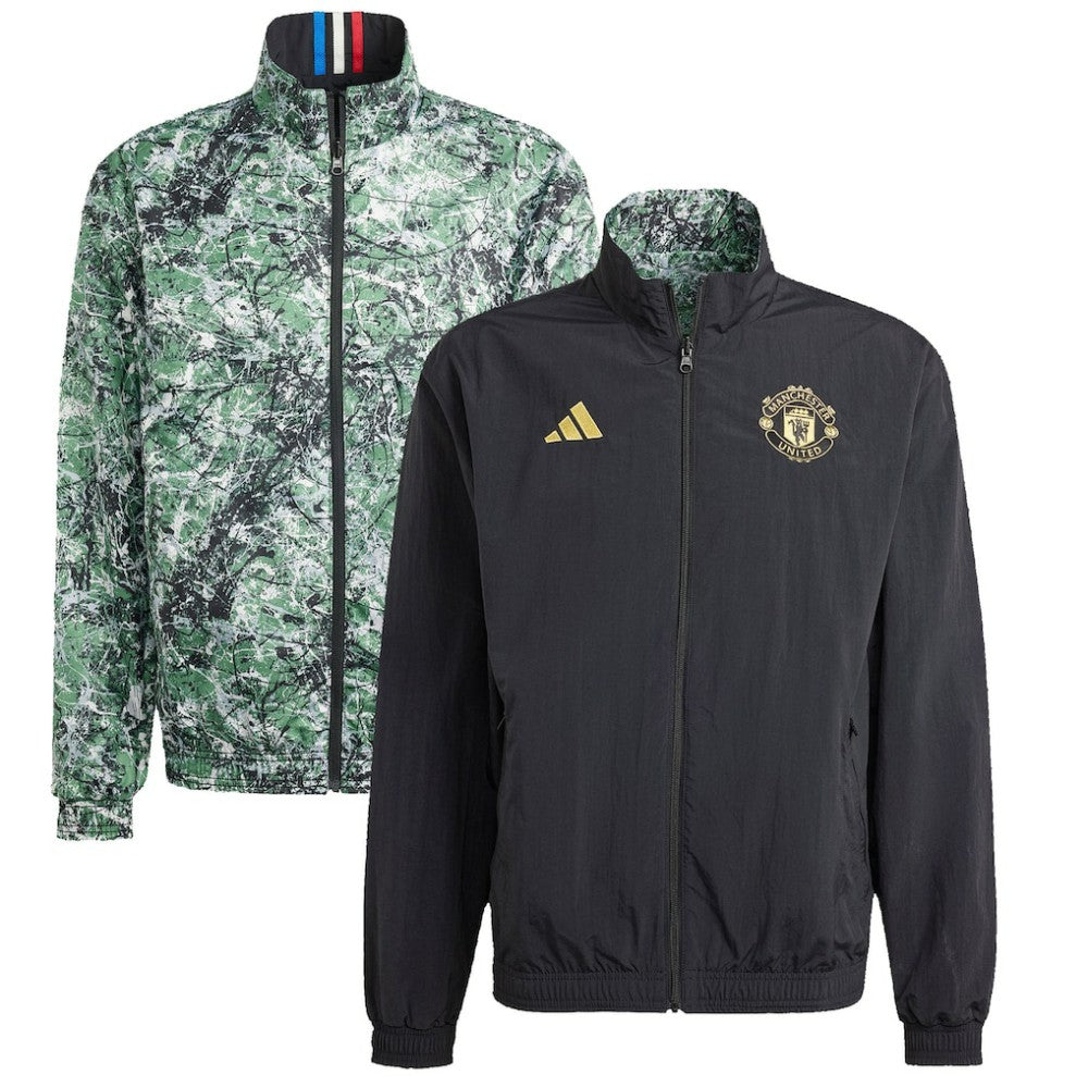 Manchester United x Stone Roses Originals 2023/24 Reversible Anthem Full-Zip Jacket - Black shop