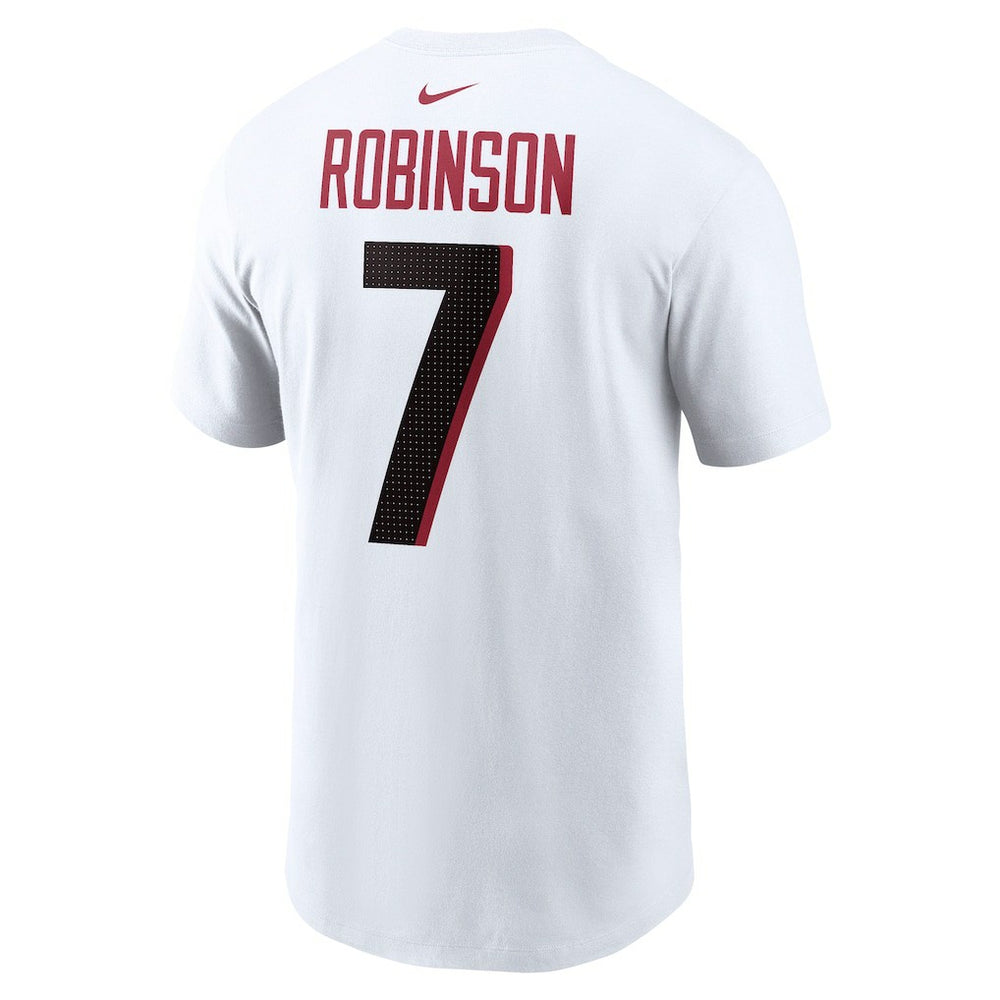 Bijan Robinson Atlanta Falcons Player Name & Number T-Shirt - White discount