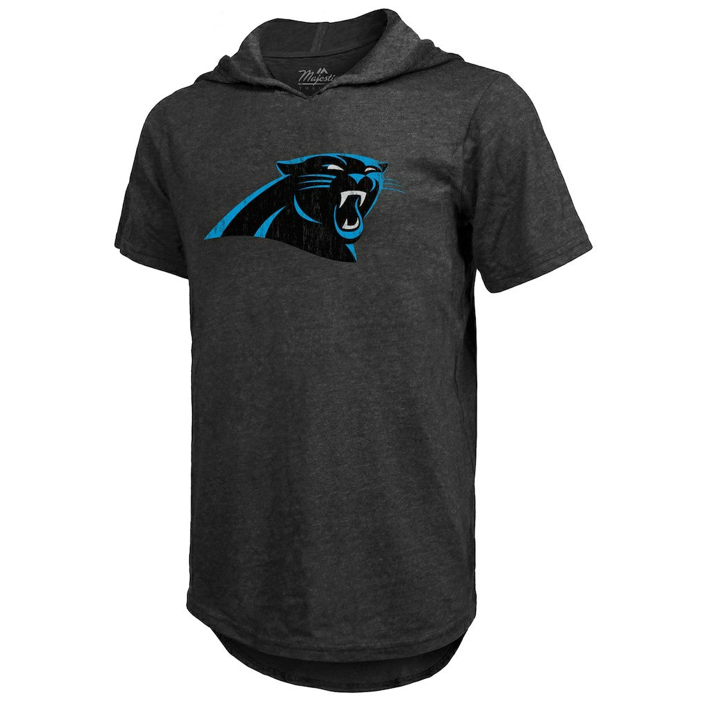 Bryce Young Carolina Panthers Majestic Threads Player Name & Number Tri-Blend Slim Fit Hoodie T-Shirt - Black online