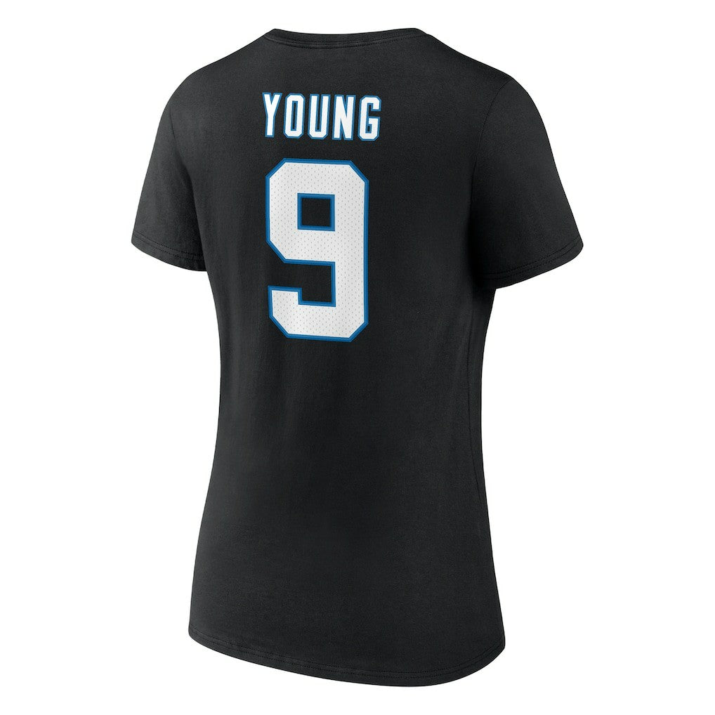 Bryce Young Carolina Panthers Women's Icon Name & Number V-Neck T-Shirt - Black sale