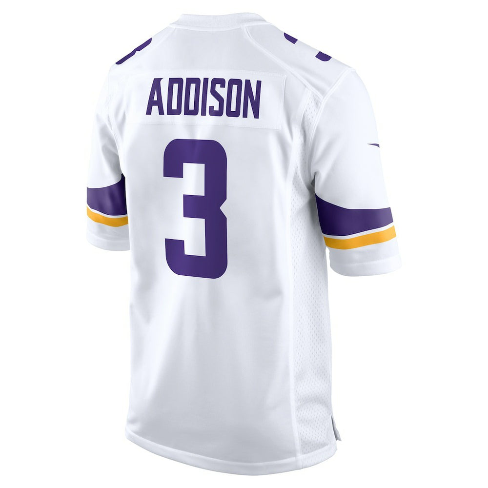 Jordan Addison Minnesota Vikings Away Game Jersey - White discount