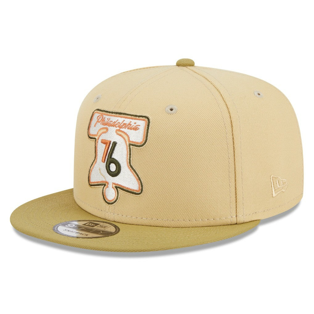Philadelphia 76ers Green Collection Repreve 9FIFTY Snapback Hat - Khaki/Tan sale